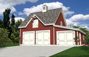 Three Car Barn Plans - TodaysPlans.com