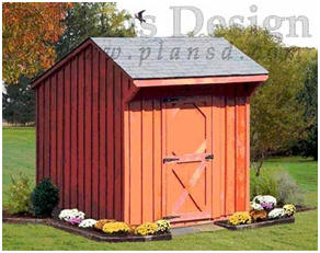 Free Salt Box Style Shed Plans and DIY Building Instructions from PlansD.com