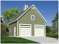 Get free plans for the Garden Oak two, three or four-car garage. 