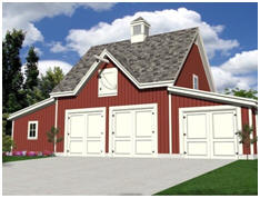 Free Plans for the Oak Lawn Series of Garage, Carriage House, Car Barn and Workshop Plans 