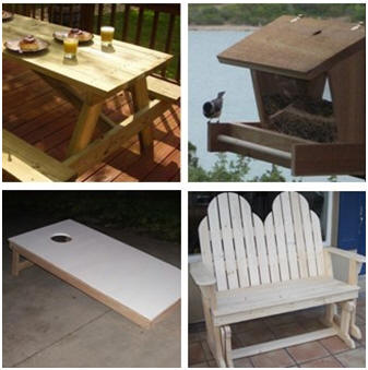 Build your own outdoor furniture, lawn games, planters, a wind chime, a bird feeder, a porch glider, a picnic table and more with free plans and step-by-step instructions from About.com.