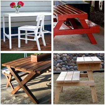 Build any of more than a dozen well-designed outdoor tables, chairs and benches with standard lumber, simple saw cuts and joints, and free, clear how-to diagrams and instructions from Ana-White.com