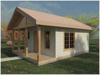 Free Plans for a Tiny, 324 Square Foot Cottage from HousePlanArchitect.com