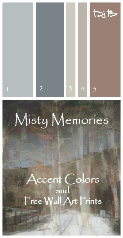 Art, Craft and Accent Paint Palette with Paint-Shop Color Numbers and Six Free, Downloadable Wall Art Prints in Matching Colors