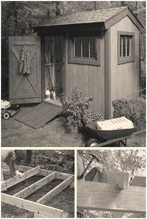 Free DIY Building Plans for a 6x8 Garden Tool Shed from Popular Mechanics Magazine