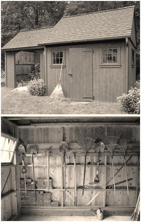 Free, DIY Project Plans for a Colonial Style, Two-In-One Shed from Popular Mechanics Magazine