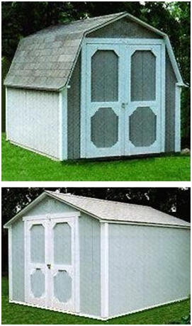  Do It Yourself Shed Building Plans by Backyard3.com - These two, practical 10'x8' backyard storage building plan sets are yours for free. 