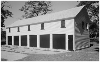Garage Designs from the Historic American Buildings Survey - View and photos, floor plans, exterior elevations and construction details of historic American garages.