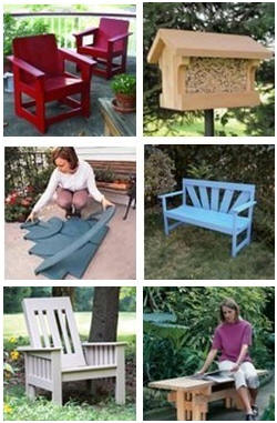 Build your own cafe chairs, garden benches, porch and garden swings, outdoor lanterns, birdhouses, fold-away plant stand, bird feeder and more with free plans from PopularWoodworking.com